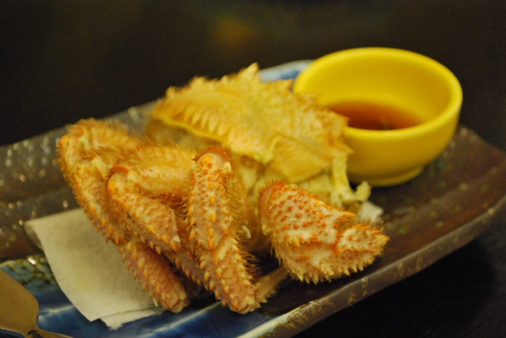 礼文島 旅館桜井 カニ