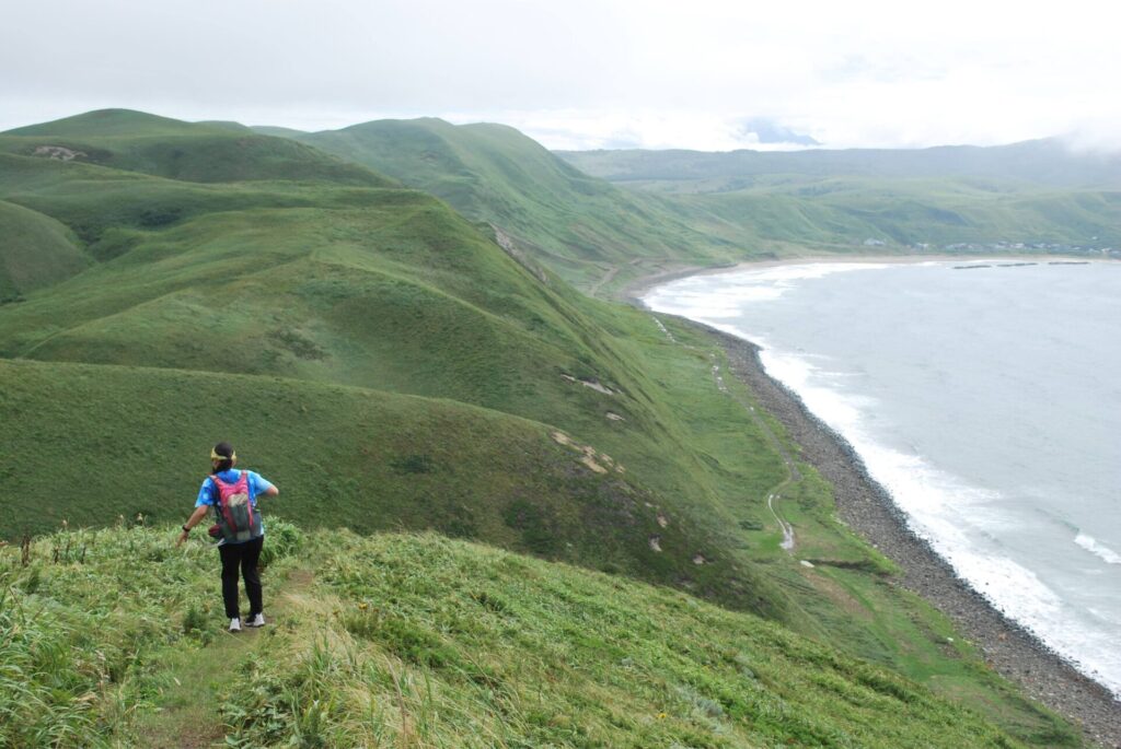 礼文島 澄海岬へ向かう道