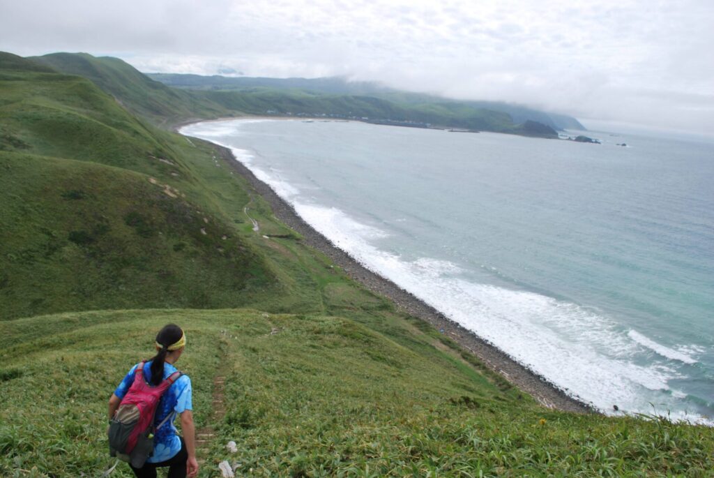 礼文島 澄海岬へ向かう道