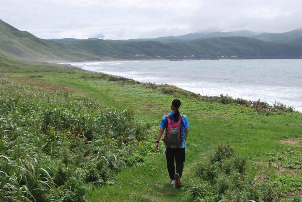 礼文島 澄海岬へ向かう道