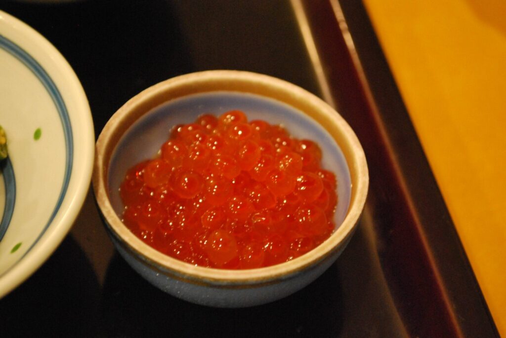 礼文島 かもめ荘 夕食 いくら