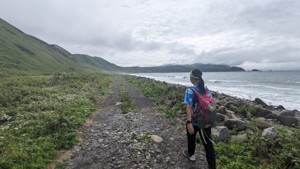礼文島 澄海岬へ向かう道