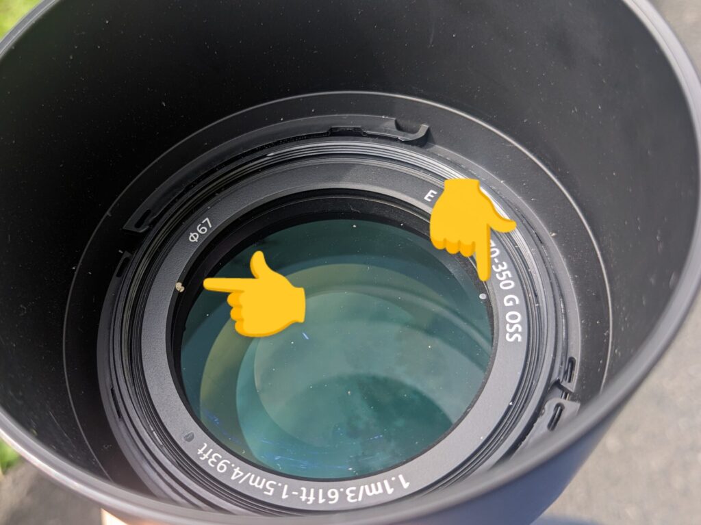 鳥のフンを食らったレンズ