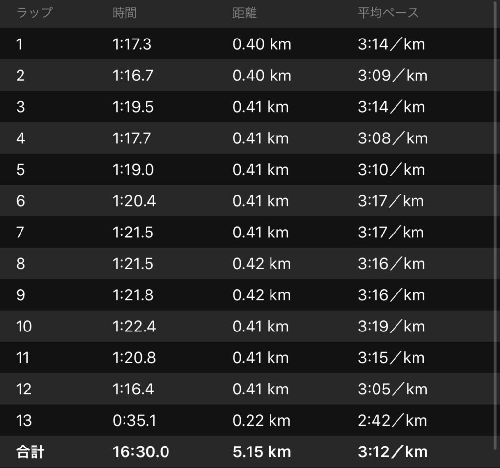 ラストで3'11が出せるなら2〜4kmもっと頑張れよと