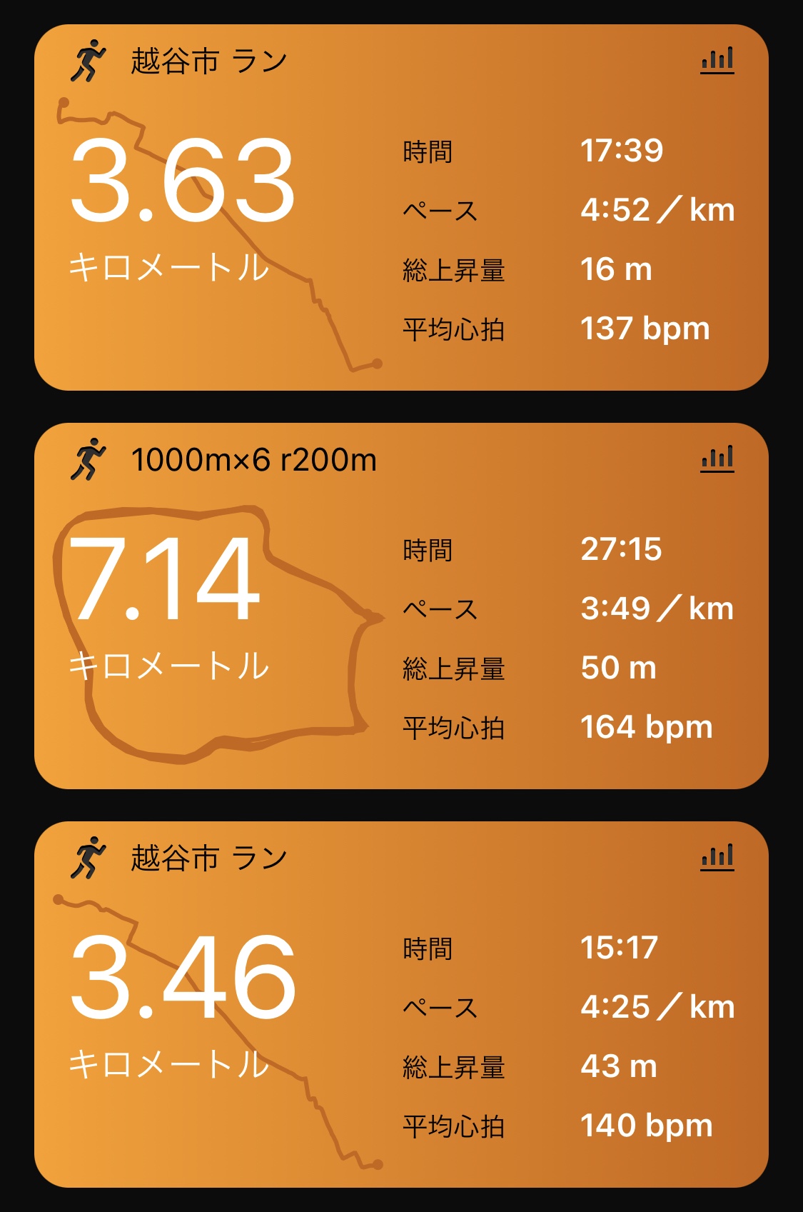 合計14kmぐらい
