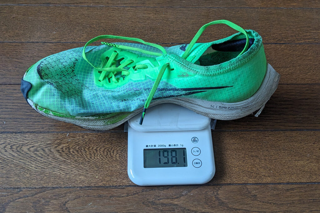 NIKE ヴェイパーフライN%　28.0cm 198.1g